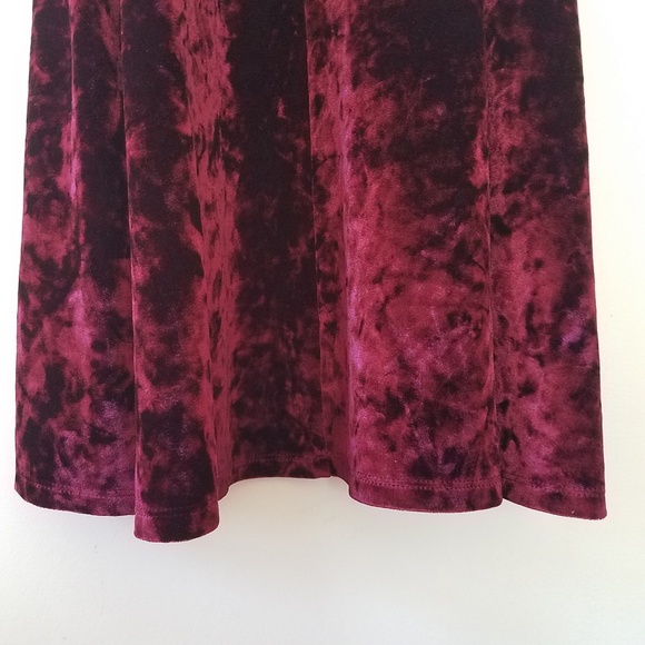 Arizona Jean velvet mini dress, Burgundy, S - Picture 6 of 8
